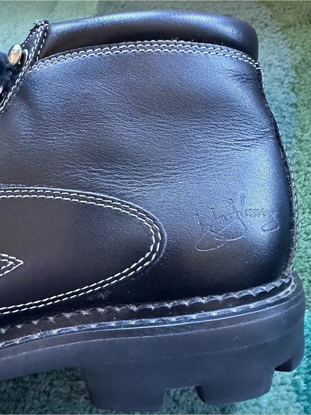 Fluevog VINTAGE EXCELLENT Angels Supervog black swirl ankle boot -W8.5/M7 - Picture 13 of 16